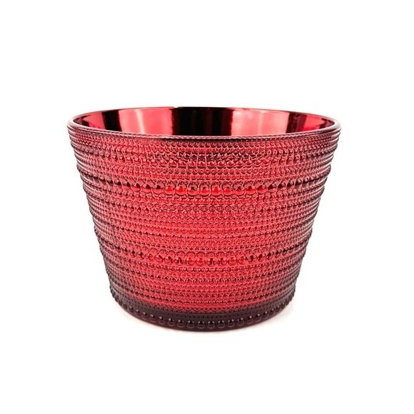 Metallic Red Decorative Centerpiece/Gift Beaded Glass Bowl - Picture 2 of 4